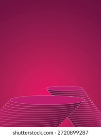 Padrão Ondulado Abstrato Magenta Vibrante
