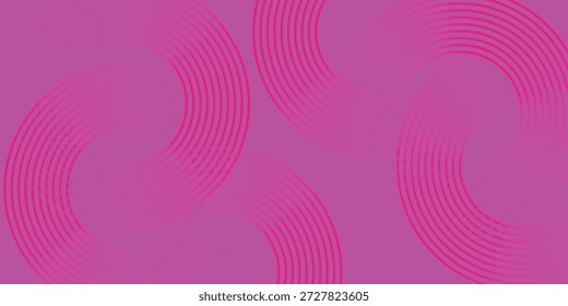 Fondo magenta vibrante con líneas de círculo concéntrico Abstractas