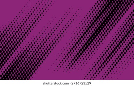 Fondo magenta vibrante con patrones de puntos de semitono diagonales dinámicos para el Diseño gráfico moderno