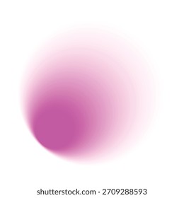 Vibrant Magenta Gradient Sphere on Black Digital Abstract Design Element