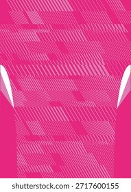 Vibrante diseño magenta y rosa con líneas diagonales dinámicas. Perfecto para camisetas deportivas de alta energía, ropa de sublimación y kits deportivos modernos.