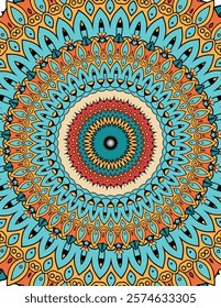 Vibrant Mandala Artwork with Layers of Abstract Patterns