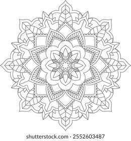 Vibrant mandala color book with simple, hand-drawn vector designs! Perfect for coloring, drawing, painting, and art lovers. Floral, geometric, symmetrical patterns for creativity and relaxation.