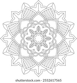 Vibrant mandala color book with simple, hand-drawn vector designs! Perfect for coloring, drawing, painting, and art lovers. Floral, geometric, symmetrical patterns for creativity and relaxation.