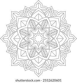 Vibrant mandala color book with simple, hand-drawn vector designs! Perfect for coloring, drawing, painting, and art lovers. Floral, geometric, symmetrical patterns for creativity and relaxation.