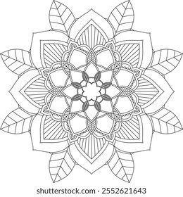 Vibrant mandala color book with simple, hand-drawn vector designs! Perfect for coloring, drawing, painting, and art lovers. Floral, geometric, symmetrical patterns for creativity and relaxation.