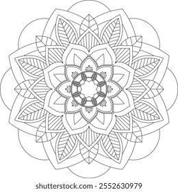 Vibrant mandala color book with simple, hand-drawn vector designs! Perfect for basic coloring, drawing, painting, and art lovers. Floral, geometric, symmetrical patterns for creativity and relaxation.