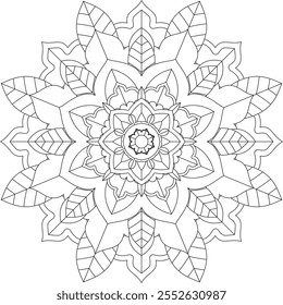 Vibrant mandala color book with simple, hand-drawn vector designs! Perfect for basic coloring, drawing, painting, and art lovers. Floral, geometric, symmetrical patterns for creativity and relaxation.