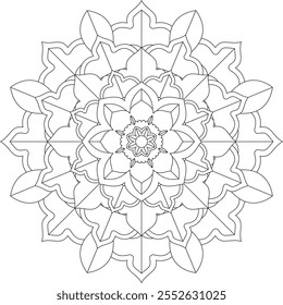 Lebendige Mandala Farbbuch mit einfachen, handgezeichneten Vektorgrafiken! Perfekt für einfache Färbung, Zeichnung, Malerei und Kunstliebhaber. Blumen, geometrische, symmetrische Muster für Kreativität und Entspannung.