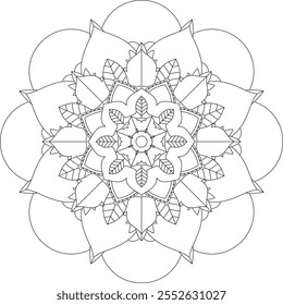Vibrant mandala color book with simple, hand-drawn vector designs! Perfect for basic coloring, drawing, painting, and art lovers. Floral, geometric, symmetrical patterns for creativity and relaxation.
