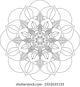 Vibrant mandala color book with simple, hand-drawn vector designs! Perfect for basic coloring, drawing, painting, and art lovers. Floral, geometric, symmetrical patterns for creativity and relaxation.