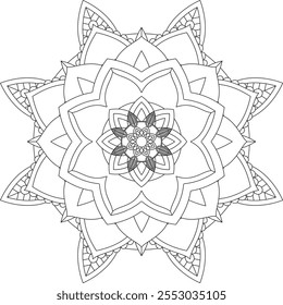 Vibrant mandala color book with simple, hand-drawn vector designs! Perfect for basic coloring, drawing, painting, and art lovers. Floral, geometric, symmetrical patterns for creativity and relaxation.