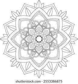 Vibrant mandala color book with simple, hand-drawn vector designs! Perfect for basic coloring, drawing, painting, and art lovers. Floral, geometric, symmetrical patterns for creativity and relaxation.