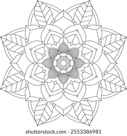 Vibrant mandala color book with simple, hand-drawn vector designs! Perfect for basic coloring, drawing, painting, and art lovers. Floral, geometric, symmetrical patterns for creativity and relaxation.