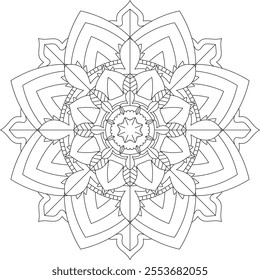 Vibrant mandala color book with simple, hand-drawn vector designs! Perfect for basic coloring, drawing, painting, and art lovers. Floral, geometric, symmetrical patterns for creativity and relaxation.