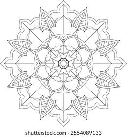 Vibrant mandala color book with simple, hand-drawn vector designs! Perfect for basic coloring, drawing, painting, and art lovers. Floral, geometric, symmetrical patterns for creativity and relaxation.