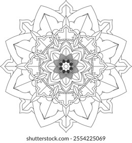 Vibrant mandala color book with simple, hand-drawn vector designs! Perfect for basic coloring, drawing, painting, and art lovers. Floral, geometric, symmetrical patterns for creativity and relaxation.