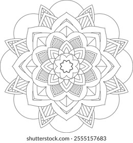 Vibrant mandala color book with simple, hand-drawn vector designs! Perfect for basic coloring, drawing, painting, and art lovers. Floral, geometric, symmetrical patterns for creativity and relaxation.