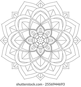 Vibrant mandala color book with simple, hand-drawn vector designs! Perfect for basic coloring, drawing, painting, and art lovers. Floral, geometric, symmetrical patterns for creativity and relaxation.