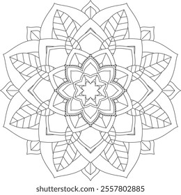 Vibrant mandala color book with simple, hand-drawn vector designs! Perfect for basic coloring, drawing, painting, and art lovers. Floral, geometric, symmetrical patterns for creativity and relaxation.