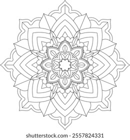 Vibrant mandala color book with simple, hand-drawn vector designs! Perfect for basic coloring, drawing, painting, and art lovers. Floral, geometric, symmetrical patterns for creativity and relaxation.