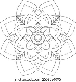 Vibrant mandala color book with simple, hand-drawn vector designs! Perfect for basic coloring, drawing, painting, and art lovers. Floral, geometric, symmetrical patterns for creativity and relaxation.