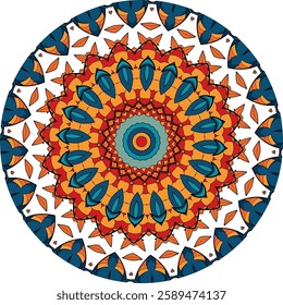 Vibrant Mandala Design with Bold Colors