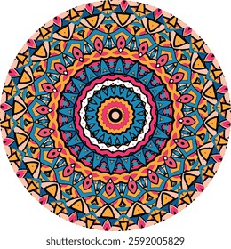 Vibrant Mandala Design with Ethnic Patterns