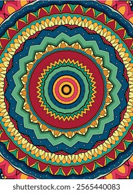 Vibrant Mandala Design with Intricate Patterns