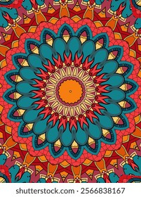 Vibrant Mandala Design with Intricate Patterns