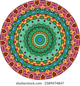 Vibrant Mandala Design with Intricate Patterns