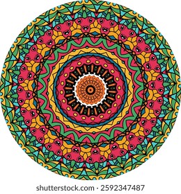 Vibrant Mandala Design with Intricate Patterns