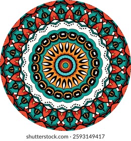 Vibrant Mandala Design with Intricate Patterns