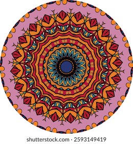 Vibrant Mandala Design with Intricate Patterns