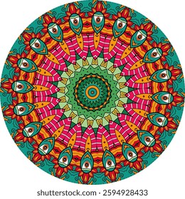 Vibrant Mandala Design with Intricate Patterns