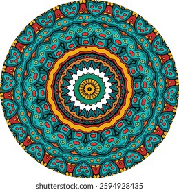 Vibrant Mandala Design with Intricate Patterns