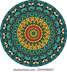 Vibrant Mandala Design with Intricate Patterns