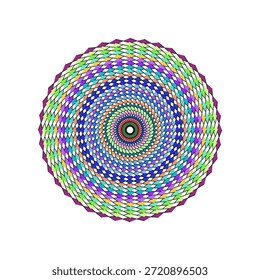 Mandala vibrante con intrincados patrones florales en un diseño simétrico, ideal para proyectos de meditación y espirituales.