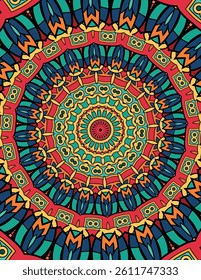 Vibrant Mandala Pattern Design Ideal for Zen Areas and Creative Inspiration
