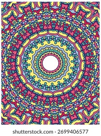 Vibrant Mandala Pattern Design Ideal for Zen Areas and Creative Inspiration
