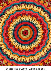 Vibrant Mandala Pattern with Intricate Details