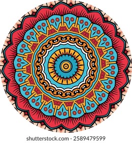 Vibrant Mandala Pattern for Relaxation