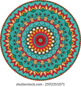 Vibrant Mandala Pattern for Spiritual Growth and Relaxation