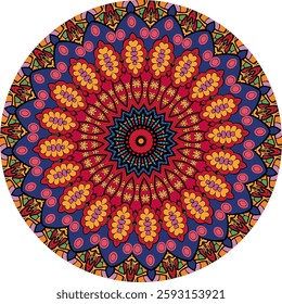 Vibrant Mandala Pattern for Spiritual Growth and Relaxation