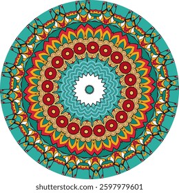 Vibrant Mandala Pattern for Spiritual Growth and Relaxation