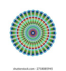 Un vibrante mandala irradia color