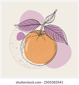 
Vibrante Ilustración vectorial de fruta mandarina