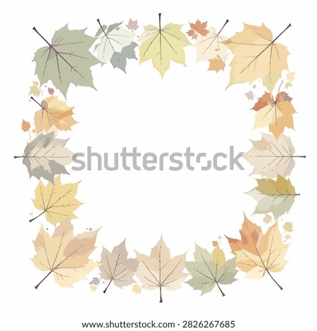Vibrant maple leaves arranged in a decorative square border