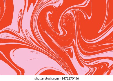 Vibrant marble wavy pattern. Abstract background. Ebru, Turkish marbling art background. Suminagashi. Hand drawn marbling illustration technique. Watercolor stains, abstract background art.