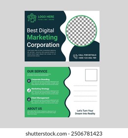 Vibrant Marketing Postcard Design for Business Promotion – Modern, Professional, Eye-catching Layout